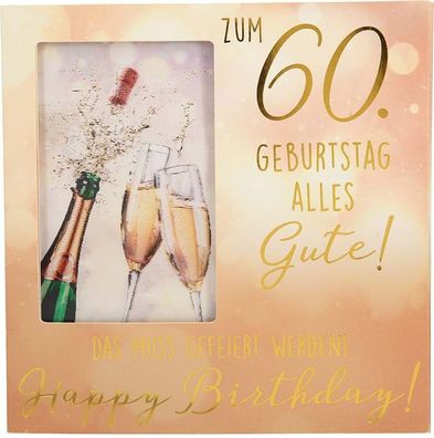 3D Klappkarten mit Musik & Licht - Zum 60. Geburtstag alles Gute