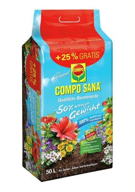 COMPO SANA Qualitäts-Blumenerde ca. 50% weniger Gewicht 50l