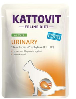 Kattovit ¦ Urinary - Pute - 24 x 85g ¦ Diätisches Nassfutter für Katzen zur Verrin...