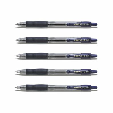 Pilot G2-07 Gelschreiber blauschwarz - 5er-Set