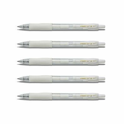 Pilot G2-07 Gelschreiber weiß - 5er-Set