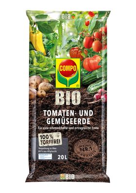 COMPO BIO Tomaten- und Gemüseerde torffrei 20l
