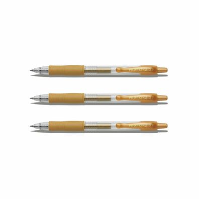 Pilot G2-07 Gelschreiber gold - 3er-Set