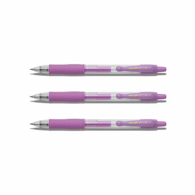 Pilot G2-07 Gelschreiber Pastellviolett - 3er-Set