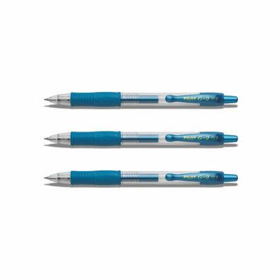 Pilot G2-07 Gelschreiber Metallicblau - 3er-Set