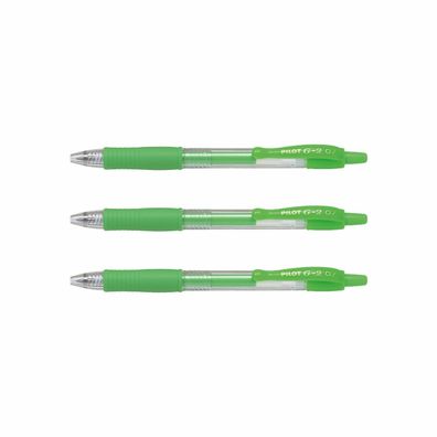 Pilot G2-07 Gelschreiber Neongrün - 3er-Set