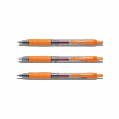 Pilot G2-07 Gelschreiber orange - 3er-Set