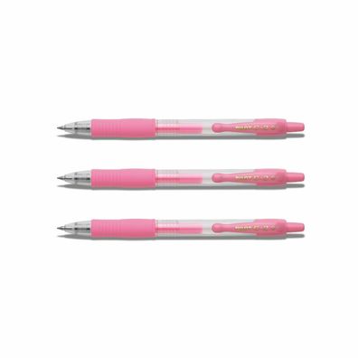 Pilot G2-07 Gelschreiber Pastellpink - 3er-Set