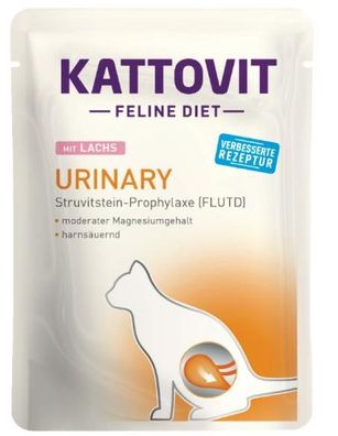 Kattovit ¦ Urinary - Lachs - 24 x 85g ¦ Dietätisches Nassfutter für Katzen zur ...