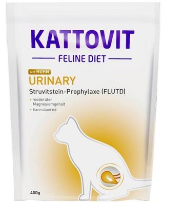 Kattovit ¦ Urinary - Huhn - 400g ¦ Trockenfutter für Katzen zur Vorbeugung von ...