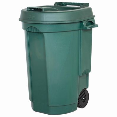 Fahrbarer Abfallbehälter 110L Farbe: grün, Maße: 55x58x81cm