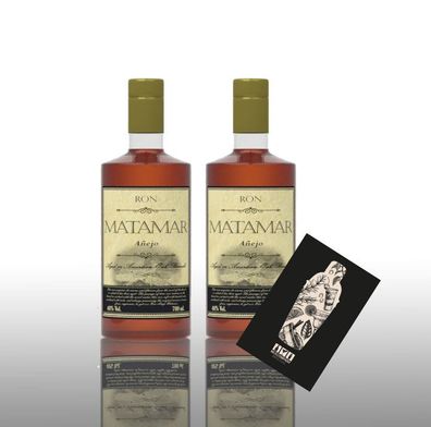 Rum 2er Set Ron Matamar Anejo 2x 0,7L (40% Vol) Product of Spain- (Enthält Sulf