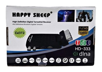 DVB T3 Happy Sheep HD-333 USB HDMI SCART Adapter Wandler