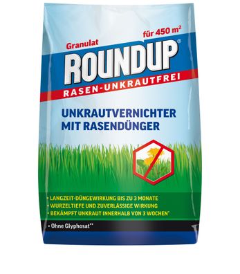 Roundup® Rasen-Unkrautfrei 2in1, Unkrautvernichter mit Rasendünger, 9 kg