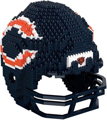 NFL Chicago Bears 3D BRXLZ Puzzle Helm Set Football Footballhelm