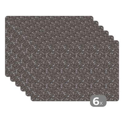 Placemats Tischset 6-teilig 45x30 cm Textur - Muster - Terazzo (Gr. 45x30 cm)