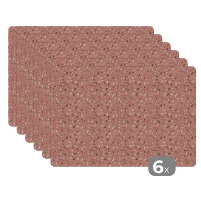 Placemats Tischset 6-teilig 45x30 cm Muster - Terazzo - Textur (Gr. 45x30 cm)