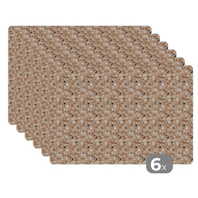 Placemats Tischset 6-teilig 45x30 cm Muster - Struktur - Terazzo (Gr. 45x30 cm)