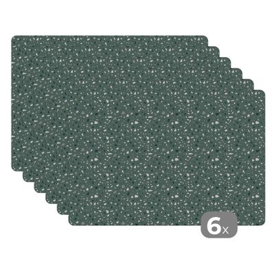 Placemats Tischset 6-teilig 45x30 cm Lehm - Muster - Terazzo (Gr. 45x30 cm)