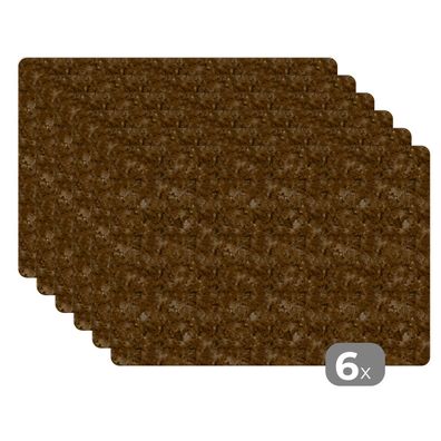 Placemats Tischset 6-teilig 45x30 cm Muster - Struktur - Granit (Gr. 45x30 cm)