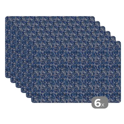 Placemats Tischset 6-teilig 45x30 cm Muster - Granit - Textur (Gr. 45x30 cm)