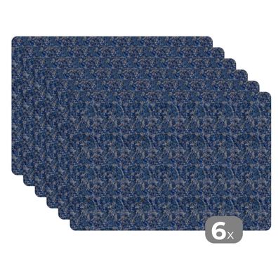 Placemats Tischset 6-teilig 45x30 cm Muster - Granit - Textur (Gr. 45x30 cm)