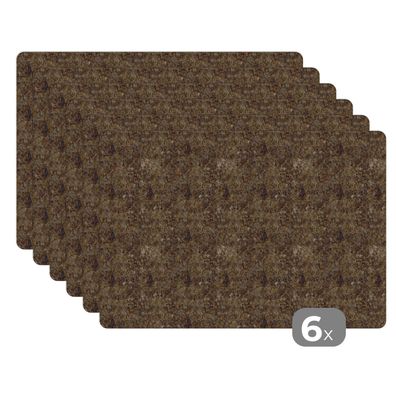 Placemats Tischset 6-teilig 45x30 cm Textur - Granit - Muster (Gr. 45x30 cm)