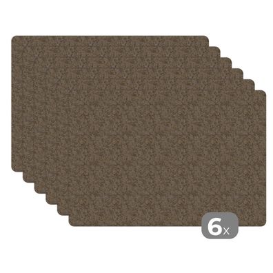 Placemats Tischset 6-teilig 45x30 cm Muster - Granit - Stein (Gr. 45x30 cm)