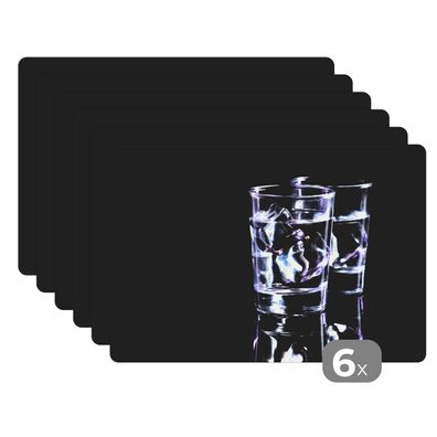 Placemats Tischset 6-teilig 45x30 cm Alkohol - Gläser - Getränke (Gr. 45x30 cm)