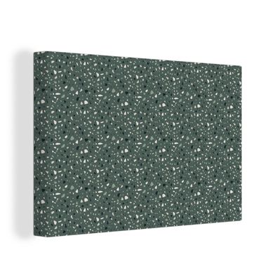 Leinwandbilder - Wanddeko 120x80 cm Lehm - Muster - Terazzo (Gr. 120x80 cm)