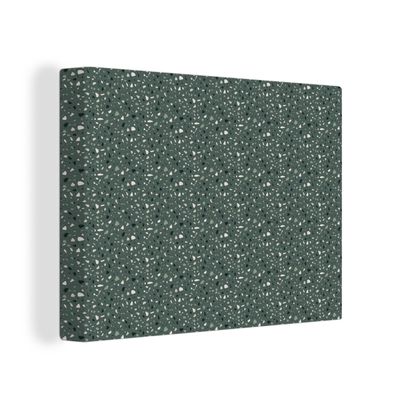 Leinwandbilder - Wanddeko 80x60 cm Lehm - Muster - Terazzo (Gr. 80x60 cm)