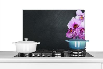 Spritzschutz Küchenrückwand - 60x40 cm Orchidee - Blumen - Rosa - Flora
