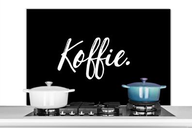 Spritzschutz Küchenrückwand - 100x65 cm Kaffee - Sprichwörter - Koffein - Zitate