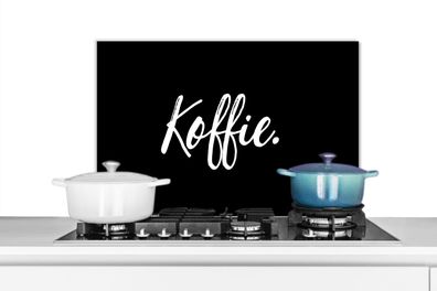 Spritzschutz Küchenrückwand - 70x50 cm Kaffee - Sprichwörter - Koffein - Zitate