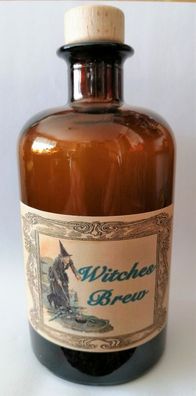 Alchemisten Flasche Witches BREW Braunglasflasche 500 ml ohne Inhalt