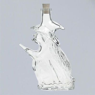 Flasche HEXE 200 ml Glas mit Korken 19cm Glasflasche Elixierflasche Dekoflasche