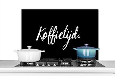 Spritzschutz Küchenrückwand - 90x60 cm Zitate - Sprichwörter - Kaffee (Gr. 90x60 cm)