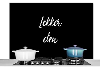 Spritzschutz Küchenrückwand - 120x80 cm Zitate - Essen - Sprichwörter - Gutes Essen