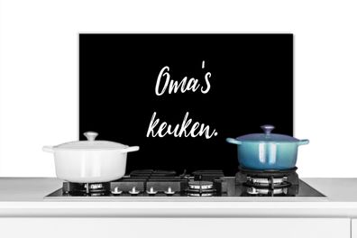 Spritzschutz Küchenrückwand - 60x40 cm Kochen - Zitate - Großmutters Küche