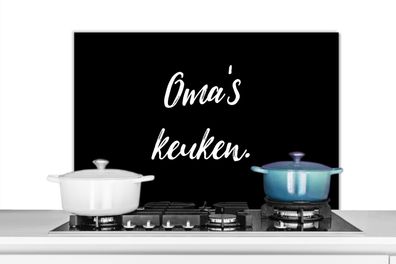 Spritzschutz Küchenrückwand - 90x60 cm Kochen - Zitate - Großmutters Küche