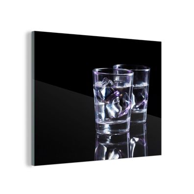 Glasbild Glasfoto Wandbild 40x30 cm Alkohol - Gläser - Getränke (Gr. 40x30 cm)