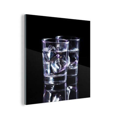 Glasbild Glasfoto Wandbild 90x90 cm Alkohol - Gläser - Getränke (Gr. 90x90 cm)