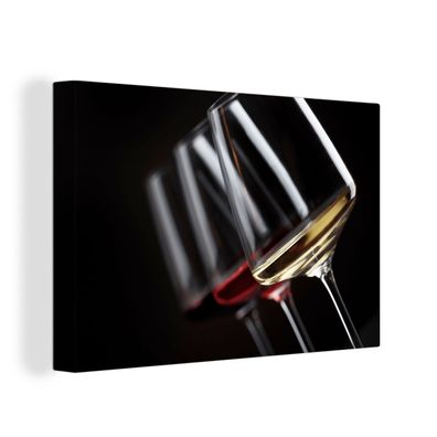 Leinwandbilder - Wanddeko 140x90 cm Weinglas - Wein - Alkohol (Gr. 140x90 cm)
