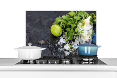 Spritzschutz Küchenrückwand - 70x50 cm Cocktail - Mojito - Eiswürfel (Gr. 70x50 cm)