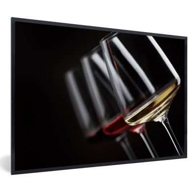 Poster Bilder - 60x40 cm Weinglas - Wein - Alkohol (Gr. 60x40 cm)