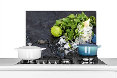 Spritzschutz Küchenrückwand - 60x40 cm Cocktail - Mojito - Eiswürfel (Gr. 60x40 cm)