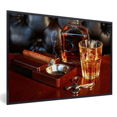 Poster Bilder - 120x80 cm Whiskey - Flasche - Karaffe (Gr. 120x80 cm)