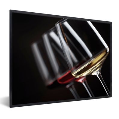 Poster Bilder - 40x30 cm Weinglas - Wein - Alkohol (Gr. 40x30 cm)