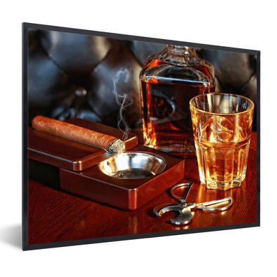 Poster Bilder - 80x60 cm Whiskey - Flasche - Karaffe (Gr. 80x60 cm)