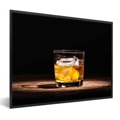 Poster Bilder - 80x60 cm Whiskey - Alkohol - Glas (Gr. 80x60 cm)